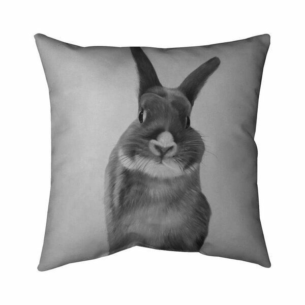 Begin Home Decor 20 x 20 in. Funny Grey Rabbit-Double Sided Print Indoor Pillow 5541-2020-AN465